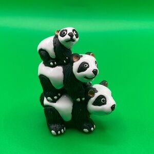 LEPS Handmade Ceramic Panda Figurines - Peru